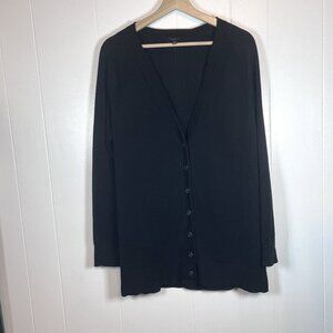 Talbots Women's Size Small Black Cardigan Button Down Cotton Blend